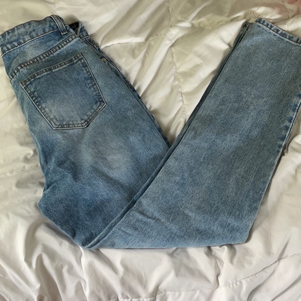 Pretty Little Thing Straight Leg Jeans, Foldover - Picture 2 of 5